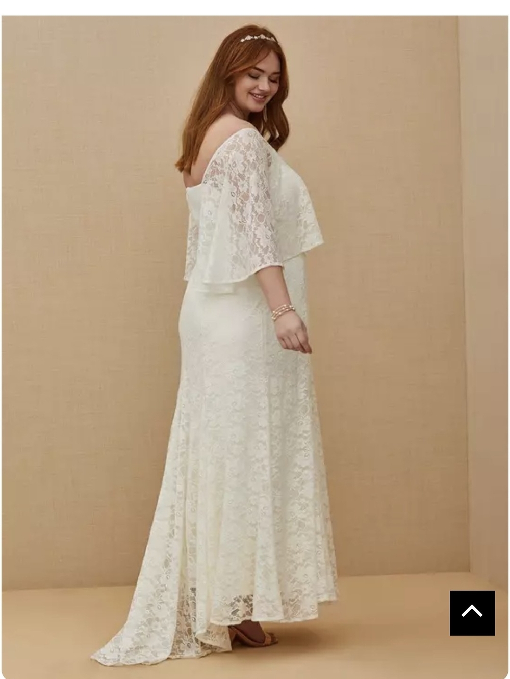 Torrid Ivory Lace Off-Shoulder Bridal Maxi Dress NEW and TRAVEL BAG
